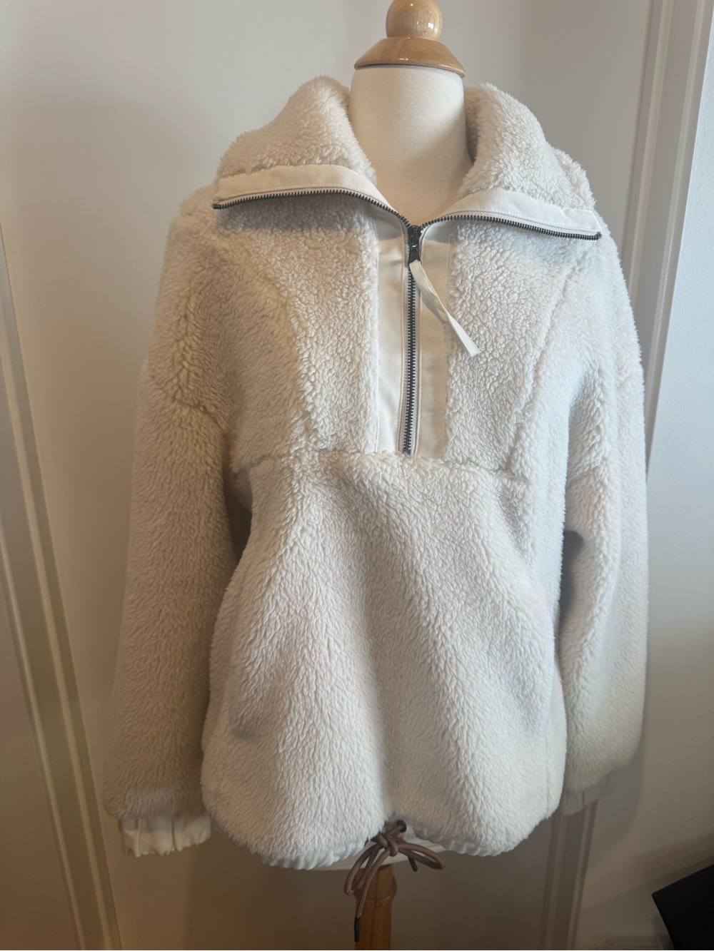 Varley Cozy Cream Fleece Half-Zip Pullover Jacket